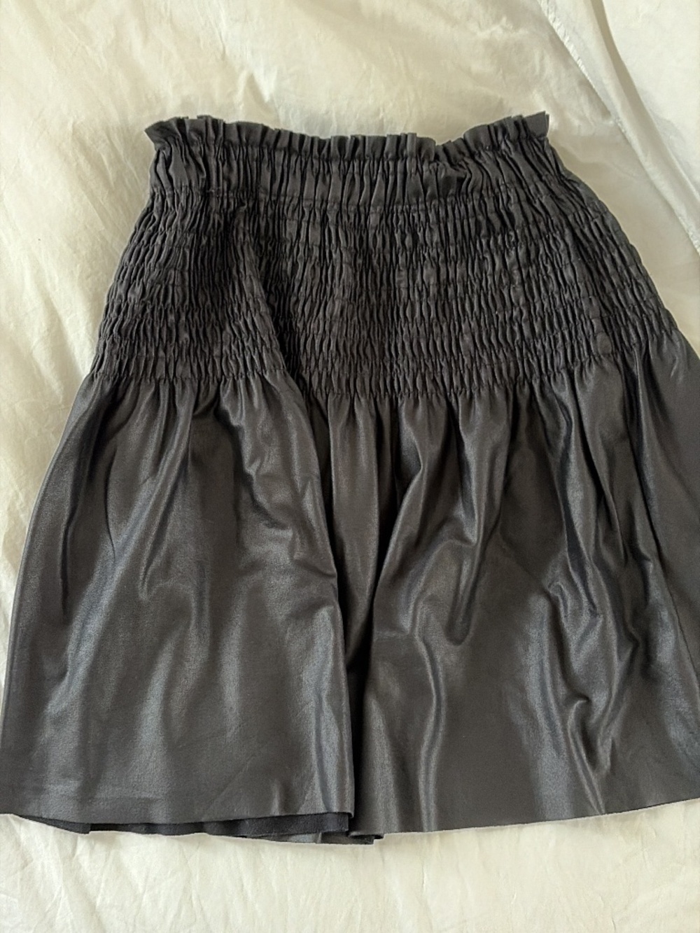 Zara black vegan leather girls skirt